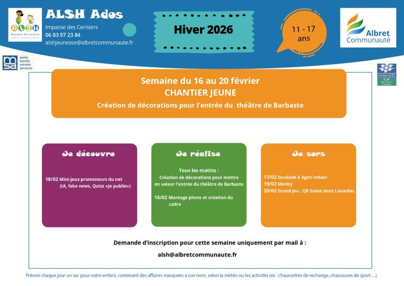 ALSH ADOS programme 11 17 ans 16 20 fevrier vacances hiver 20260107 IMAGE