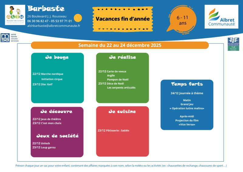 ALSH BARBASTE programme 6 11 ans 22 24 decembre vacances 20251119 IMAGE