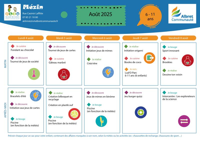 ALSH MEZIN 6 11 ans programme 4 au 8 aout 20250801 IMAGE