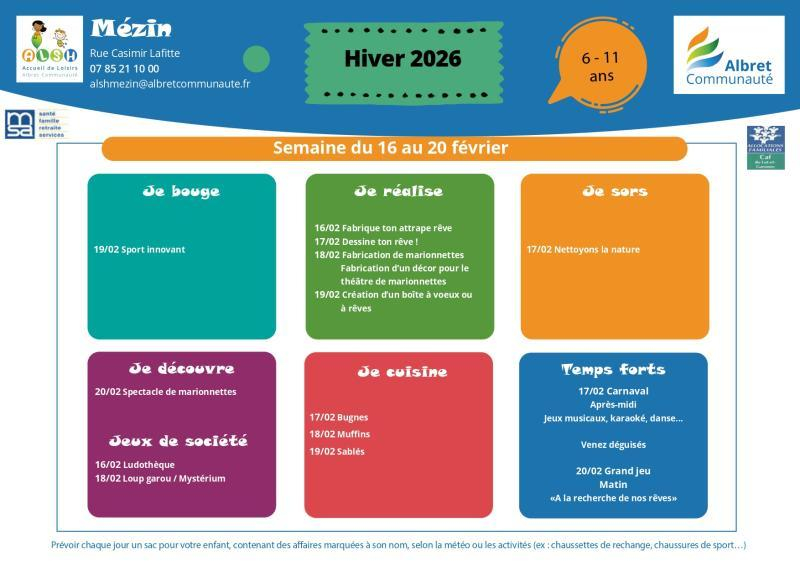 ALSH MEZIN programme 6 11 ans 16 20 fevrier vacances hiver 20260107 IMAGE