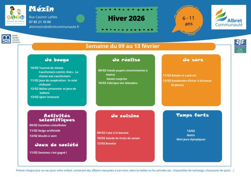 ALSH MEZIN programme 6 11 ans 9 13 fevrier vacances hiver 20260107 IMAGE