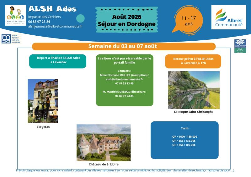 ALSH ados planning vacances 03 07 aout 11 17 ans